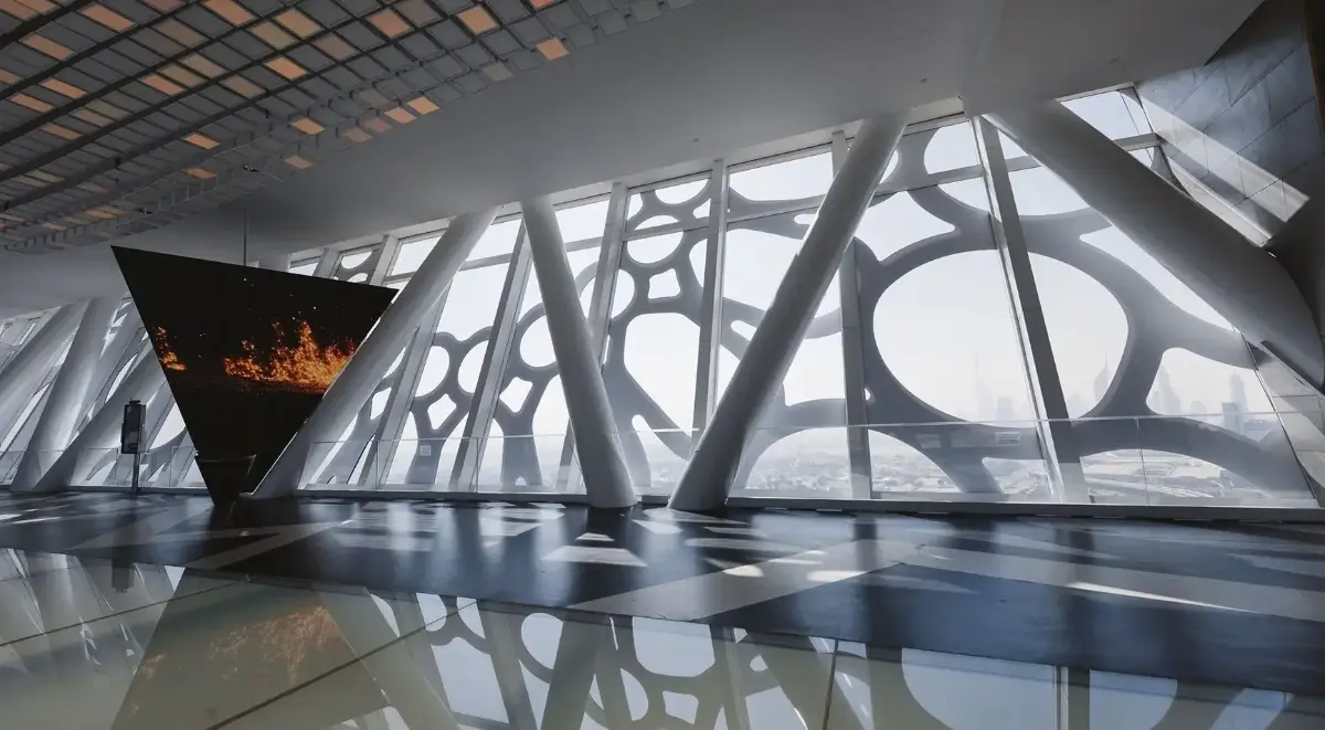 Interior view of the Dubai frame