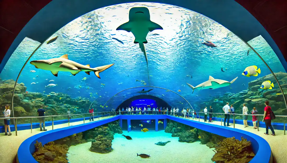 世界上最大的室内水族馆在迪拜